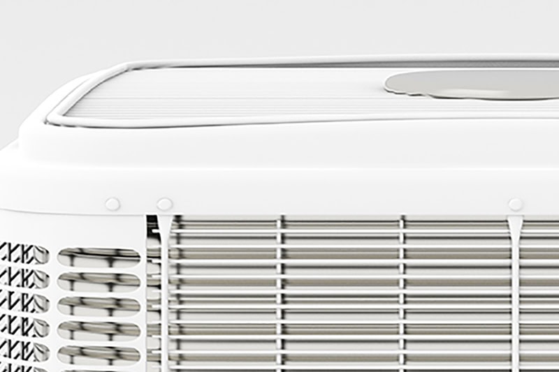 White air conditioning system.